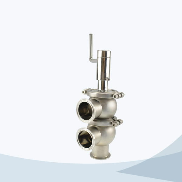 stainless steel hygienic manual type 3 way divert valve JoNeng valves