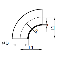 90° Welded Elbow, ISO-2WCL
