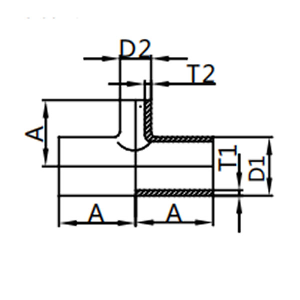 Reducing Tee With Straight-end,DIN-DL7W