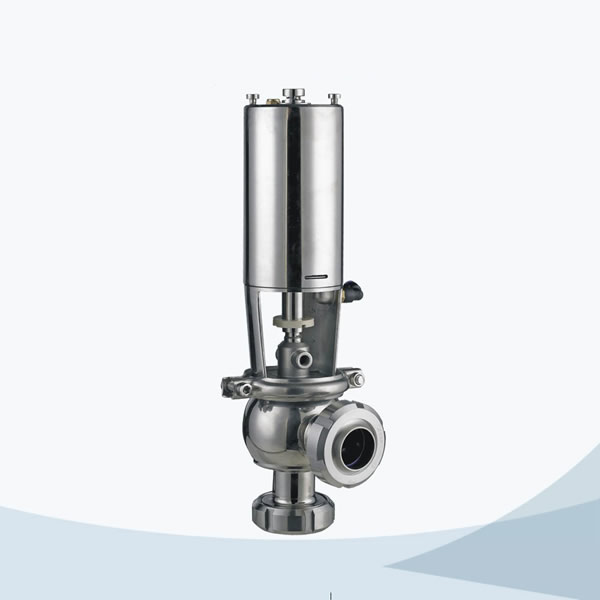 stainless steel sanitary welded pneumatic cutoff valve with c top
