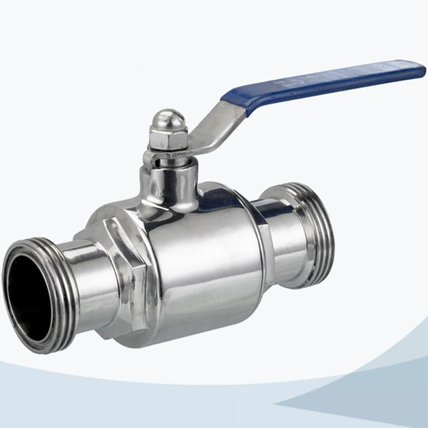 Stainless Steel Sanitary grade 2 way male threaded ball valve