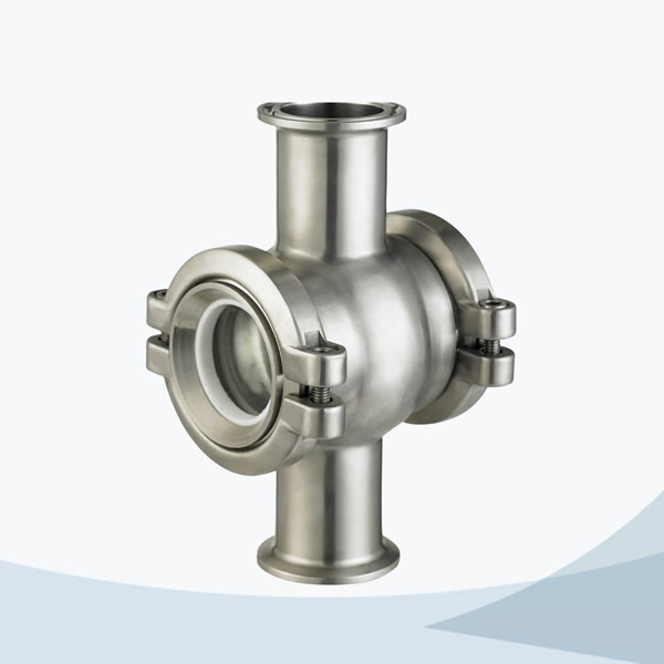 Sanitary ball type cross sight glass