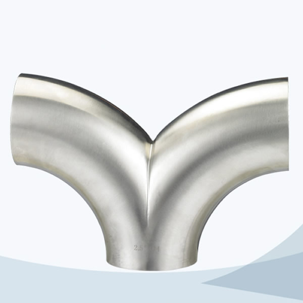 stainless steel sanitary 2YC double-bend line spliter