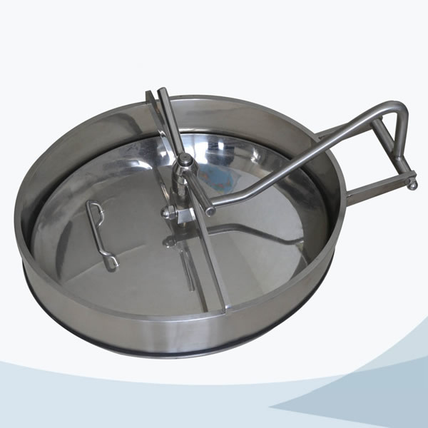 stainless steel hygienic grade oval inward manhole cover